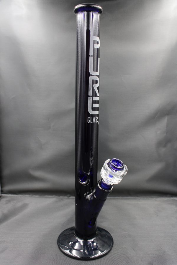 Pure Glass Authentic- Straight Martini Blue Bong
